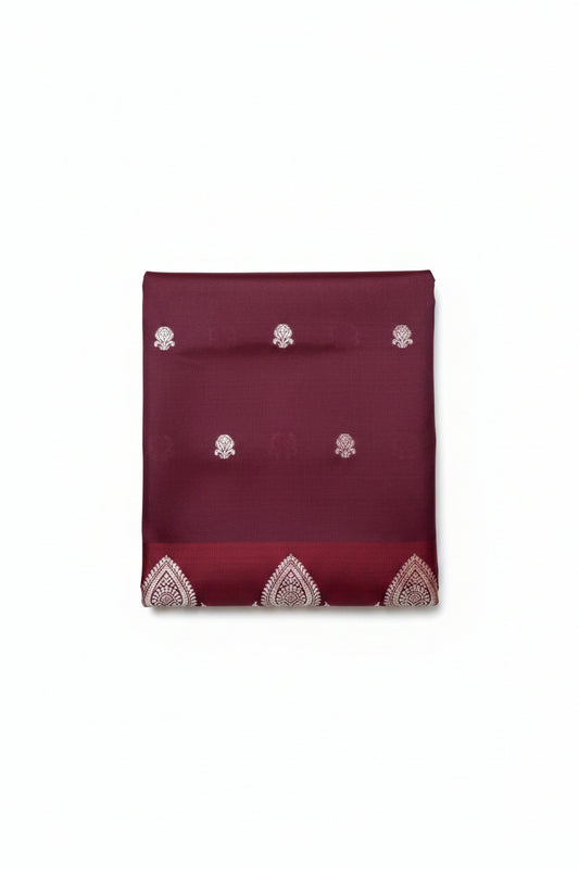 Budget friendly Katan Banarasi silk sarees with satin border