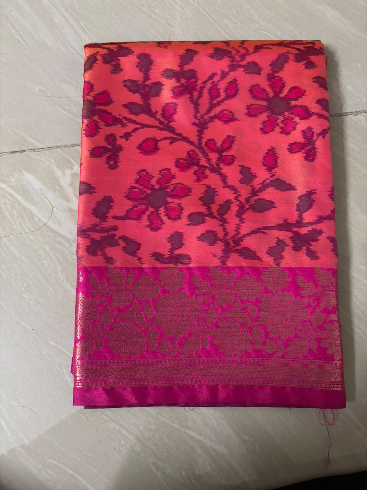 Budget friendly banarasi silk saree with patola design.