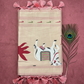 Cotton MUniya Paithani  Border Saree. Beautiful Pallu With Cow And Floral Design.