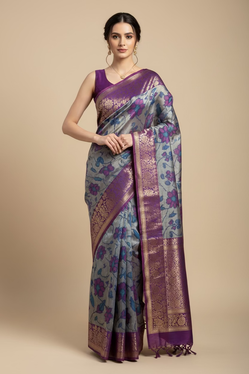 Budget friendly banarasi silk saree with patola design.