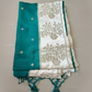 Banarasi silk saree with satin  silk border with golden zari work.