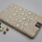 Banarasi goergette sare with golden and silver zari work.