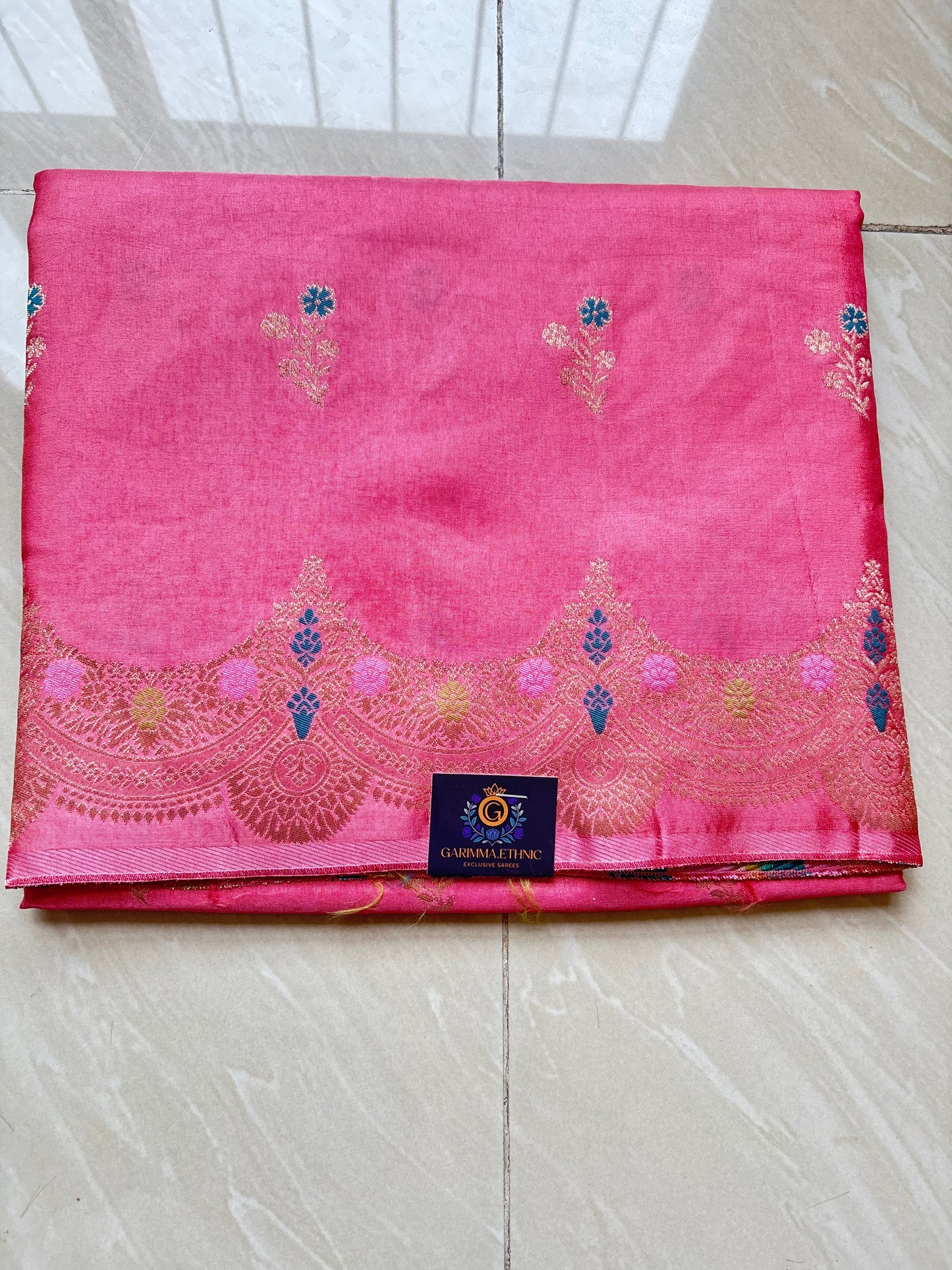 row mango dupion banarasi saree