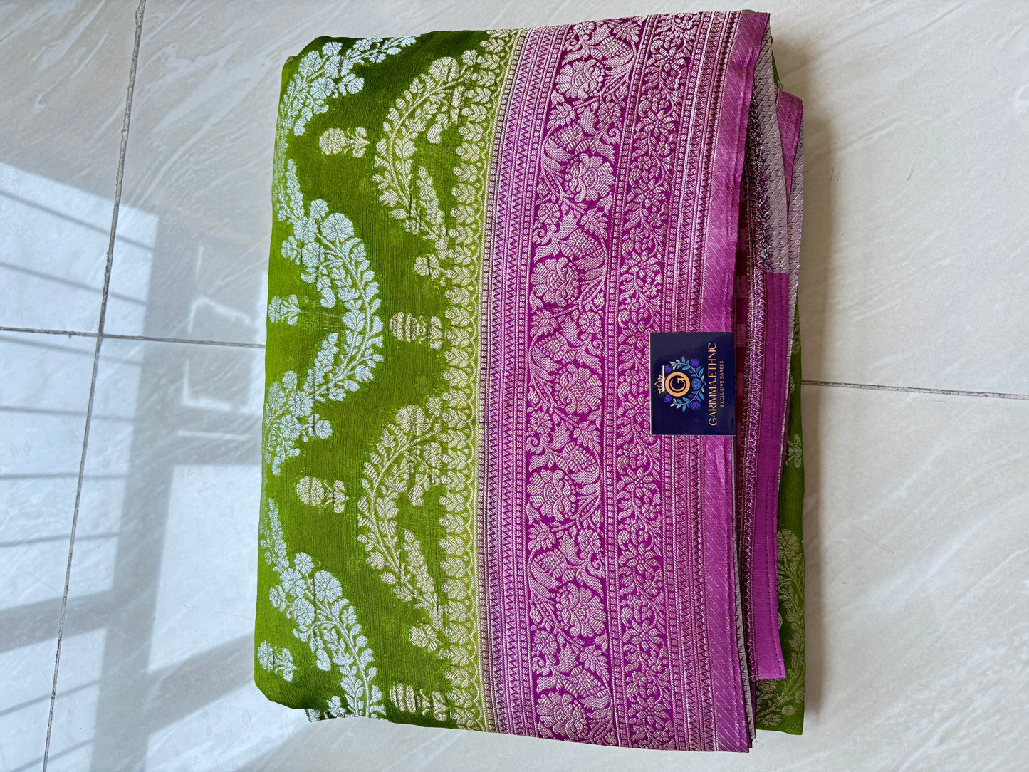pure crepe goergette saree