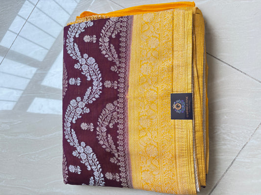 pure crepe goergette saree