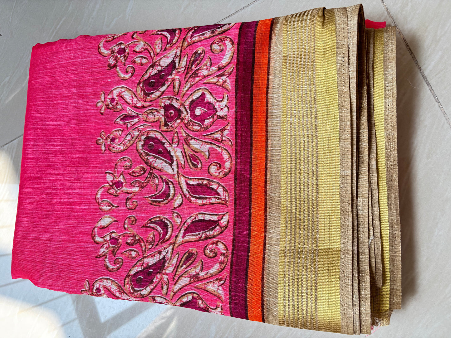 soft tussar cotton saree