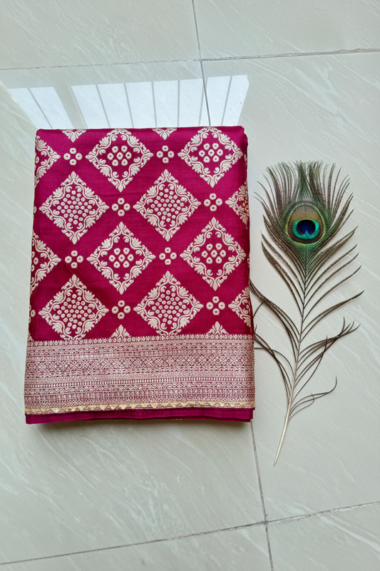 Dola silk saree gharchola pattern.