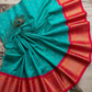 Pastel Mustard Semi Silk Kadiyal Paithani Saree with Traditional Zari Border