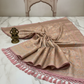 Pastel Lilac Pure Brocade Banarasi Silk Saree with Rose Gold Zari Jaal Work