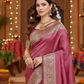 Onion color banarasri crush  tissue saree