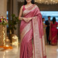Onion color banarasri crush  tissue saree