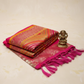 Semi brocade saree with leheria pattern multi color