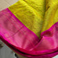 Pastel Mustard Semi Silk Kadiyal Paithani Saree with Traditional Zari Border