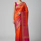 crepe  budget friendly saree. with golden zari work.