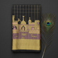 Banarasi Ganga Ghat Saree with elegant checks .vibrant colors.