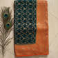 Pure Crepe Silk red and purple combination jaal pattern pure benarasi saree. Double zari work.