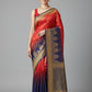 crepe saree with golden Zari.