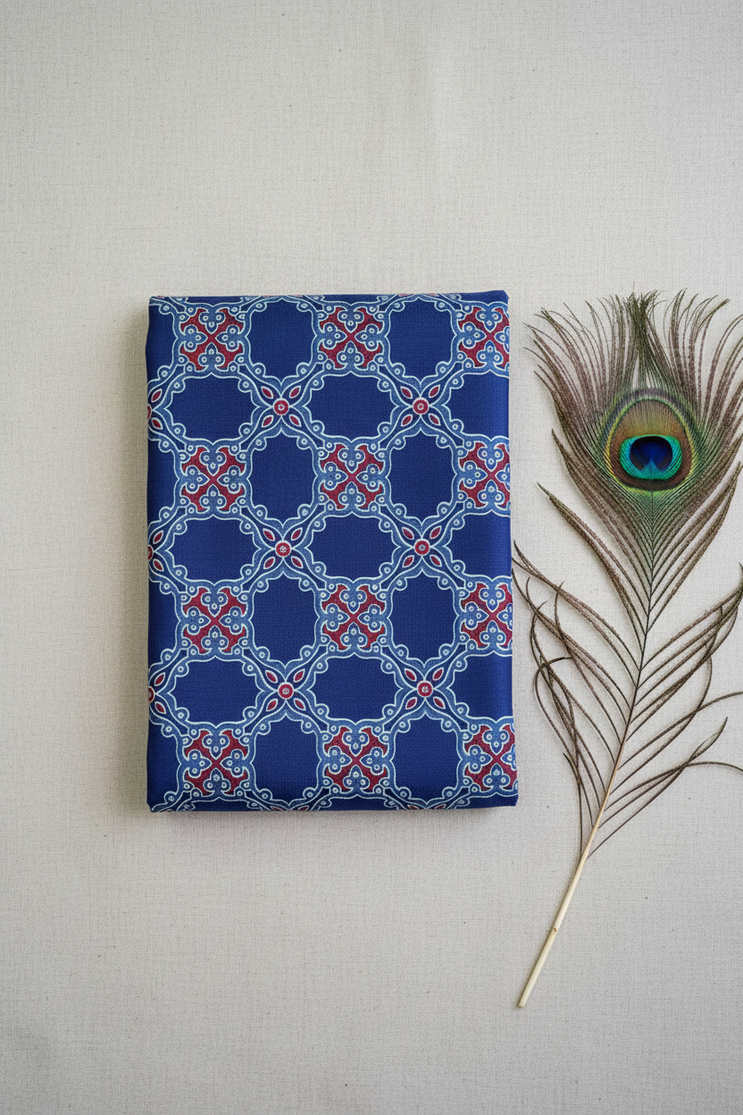 Ajrak Print Silk Sarees.