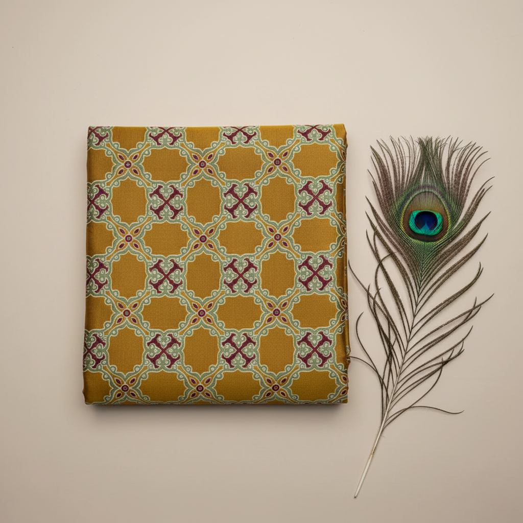 Ajrak Print Silk Sarees.