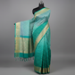 Pure khaddi goergette multi shaded pure banarasi silk saree with golden zari and goledn motifs.