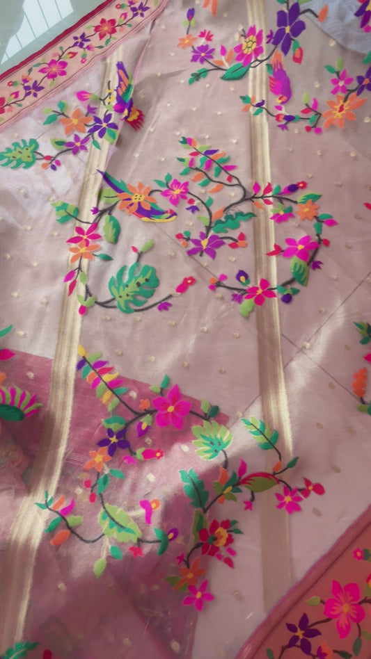 pure tissue paithani saree
