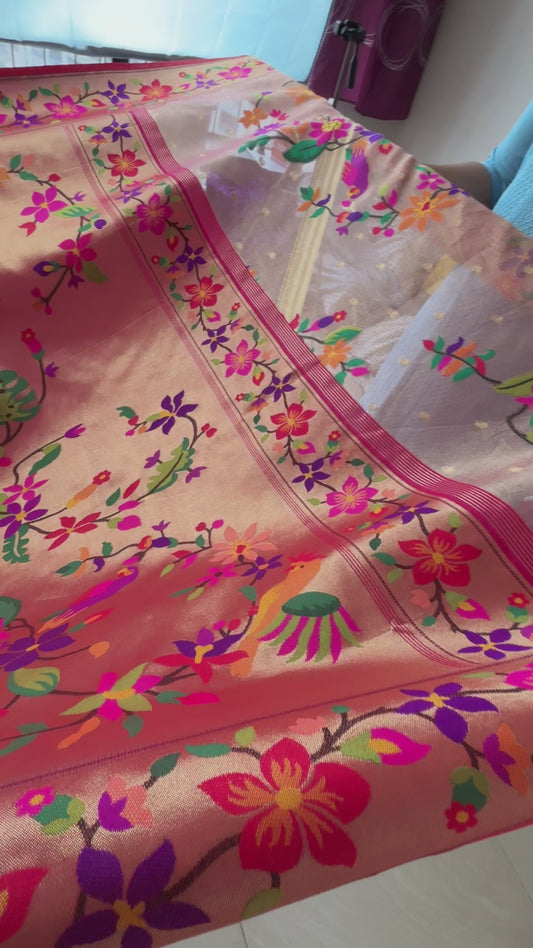 pure tissue paithani saree